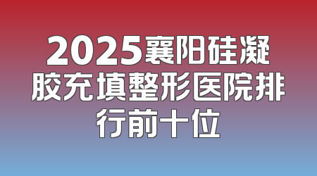2025襄阳硅凝胶充填整形医院排行前十位