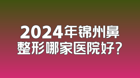 2024年锦州鼻整形哪家医院好？