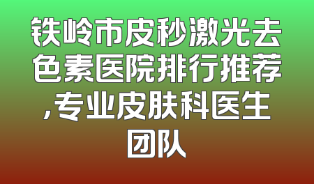 铁岭市皮秒激光去色素医院排行推荐，专业皮肤科医生团队