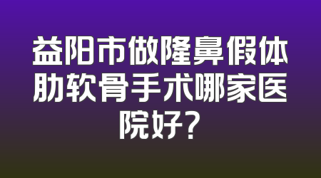 益阳市做隆鼻假体肋软骨手术哪家医院好？