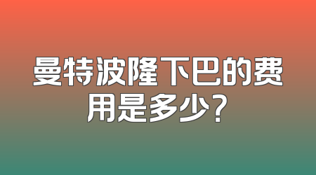 曼特波隆下巴的费用是多少？