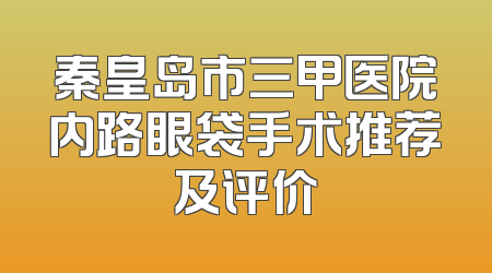 秦皇岛市三甲医院内路眼袋手术推荐及评价