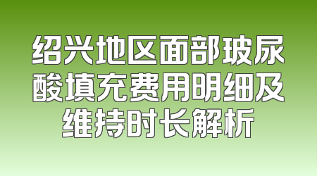 绍兴地区面部玻尿酸填充费用明细及维持时长解析
