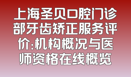 上海圣贝口腔门诊部牙齿矫正服务评价：机构概况与医师资格在线概览