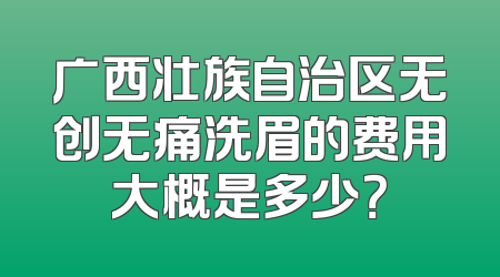 广西壮族自治区无创无痛洗眉的费用大概是多少？