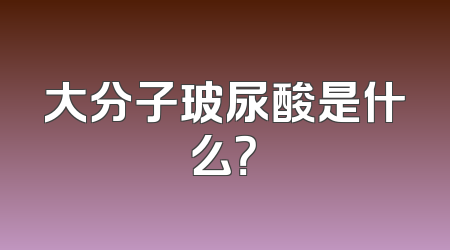 大分子玻尿酸是什么？