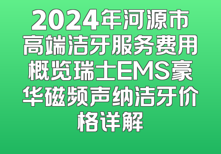 2024年河源市高端洁牙服务费用概览瑞士EMS豪华磁频声纳洁牙价格详解