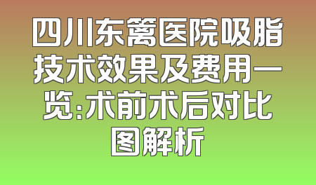 四川东篱医院吸脂技术效果及费用一览：术前术后对比图解析