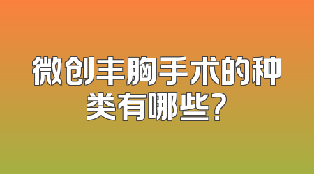 微创丰胸手术的种类有哪些？