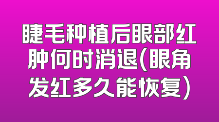 睫毛种植后眼部红肿何时消退(眼角发红多久能恢复)