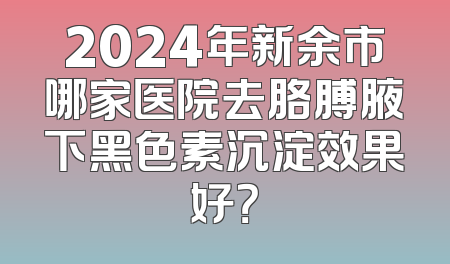 2024年新余市哪家医院去胳膊腋下黑色素沉淀效果好？