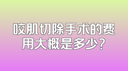 咬肌切除手术的费用大概是多少？