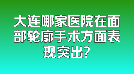 大连哪家医院在面部轮廓手术方面表现突出？