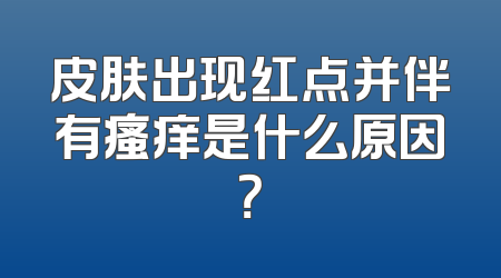 皮肤出现红点并伴有瘙痒是什么原因？