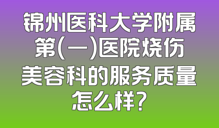 锦州医科大学附属第（一）医院烧伤美容科的服务质量怎么样？