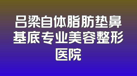 吕梁自体脂肪垫鼻基底专业美容整形医院