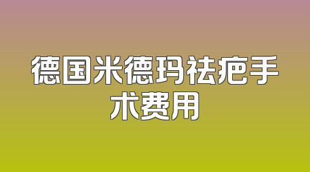 德国米德玛祛疤手术费用