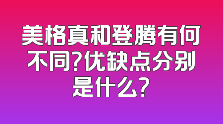 美格真和登腾有何不同？优缺点分别是什么？