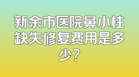 新余市医院鼻小柱缺失修复费用是多少？