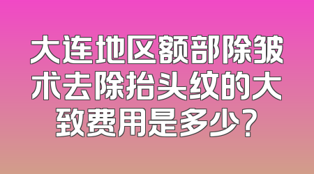 大连地区额部除皱术去除抬头纹的大致费用是多少？