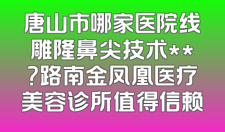 唐山市哪家医院线雕隆鼻尖技术**？路南金凤凰医疗美容诊所值得信赖