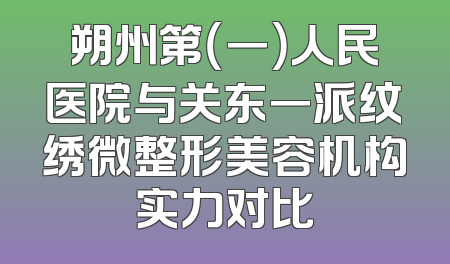 朔州第（一）人民医院与关东一派纹绣微整形美容机构实力对比