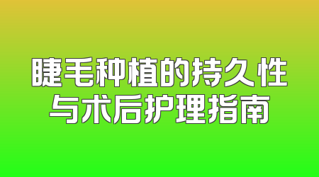 睫毛种植的持久性与术后护理指南