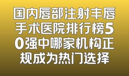 国内唇部注射丰唇手术医院排行榜50强中哪家机构正规成为热门选择