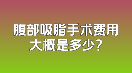 腹部吸脂手术费用大概是多少？