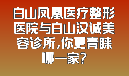 白山凤凰医疗整形医院与白山汉诚美容诊所，你更青睐哪一家？