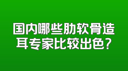 国内哪些肋软骨造耳专家比较出色？