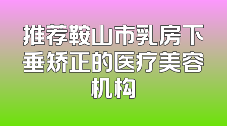 推荐鞍山市乳房下垂矫正的医疗美容机构