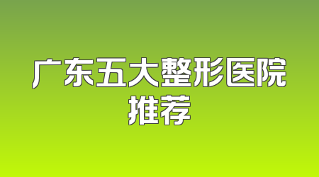 广东五大整形医院推荐