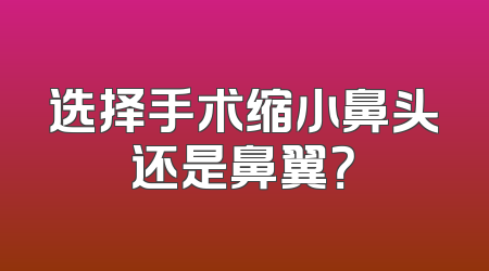 选择手术缩小鼻头还是鼻翼？