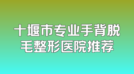 十堰市专业手背脱毛整形医院推荐