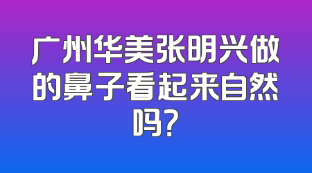 广州华美张明兴做的鼻子看起来自然吗？