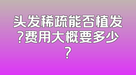 头发稀疏能否植发？费用大概要多少？