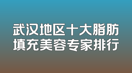 武汉地区十大脂肪填充美容专家排行