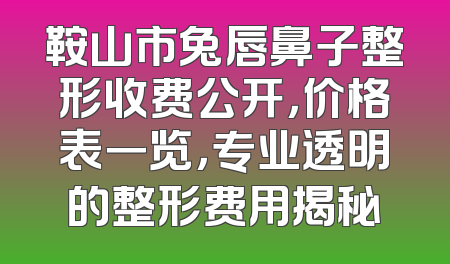 鞍山市兔唇鼻子整形收费公开，价格表一览，专业透明的整形费用揭秘
