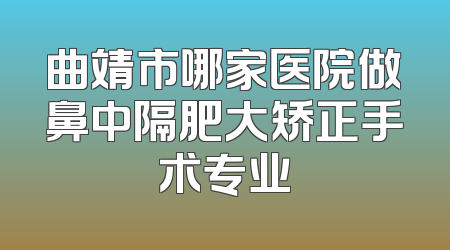 曲靖市哪家医院做鼻中隔肥大矫正手术专业