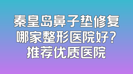 秦皇岛鼻子垫修复哪家整形医院好？推荐优质医院