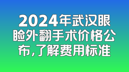 2024年武汉眼睑外翻手术价格公布，了解费用标准