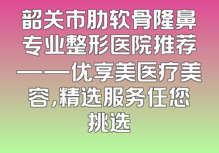 韶关市肋软骨隆鼻专业整形医院推荐——优享美医疗美容，精选服务任您挑选