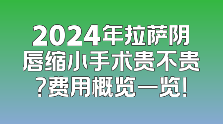 2024年拉萨阴唇缩小手术贵不贵？费用概览一览！