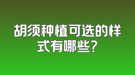 胡须种植可选的样式有哪些？