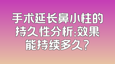 手术延长鼻小柱的持久性分析：效果能持续多久？