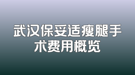 武汉保妥适瘦腿手术费用概览
