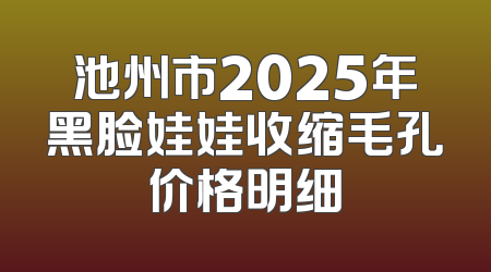池州市2025年黑脸娃娃收缩毛孔价格明细