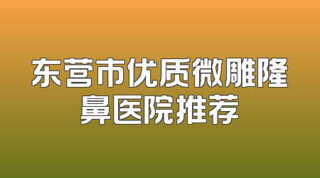 东营市优质微雕隆鼻医院推荐