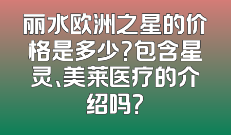丽水欧洲之星的价格是多少？包含星灵、美莱医疗的介绍吗？